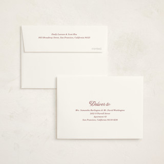 This is a crimson graduation thank you cards with standard by AK Graphics called minimal flourish printing on strathmore in standard