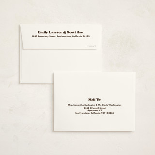 This is a espresso graduation thank you cards with standard by Megan Davis called vinyl printing on strathmore in standard