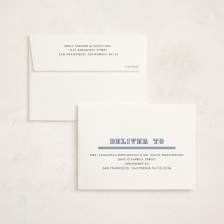 This is a royal graduation thank you cards with standard by Stacey Meacham called letterman printing on strathmore in standard