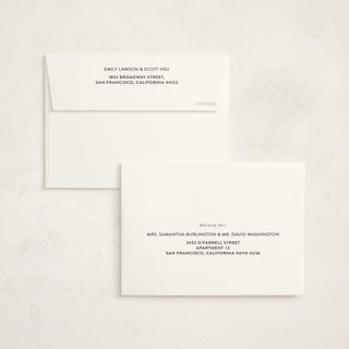 This is a charcoal graduation thank you cards with standard by JoAnn Jinks called square printing on strathmore in standard