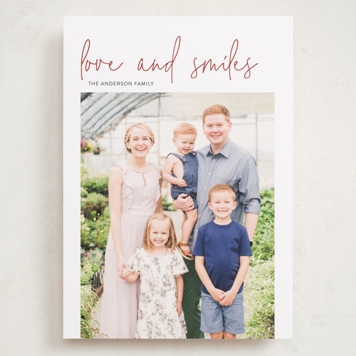 "love and smiles" - Preppy Grand Valentine's Day Cards in Peppermint by Kristel.