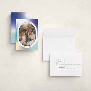 This is a moonlight hanukkah cards with standard by Annie Shapiro called clay printing on recycled smooth signature in petite