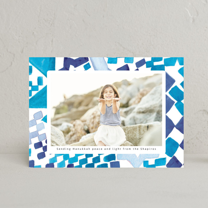 Hanukkah Tile Hanukkah Petite Cards by Akweley Creative Minted