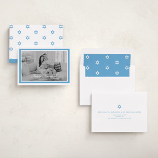 This is a sky hanukkah cards with standard by Pati Cascino called miracle printing on recycled smooth signature in standard