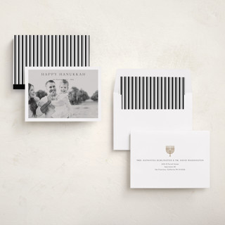 This is a onyx hanukkah cards with standard by Benita Crandall called the modernist printing on recycled smooth signature in standard