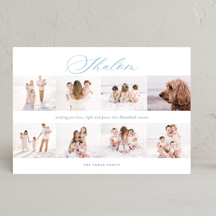 Scripted Shalom multi Hanukkah Cards by Zhay Smith Minted