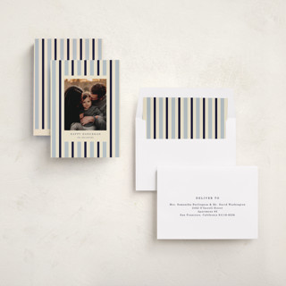 This is a buttercream hanukkah cards with standard by Baumbirdy called pinstripe printing on recycled smooth signature in standard