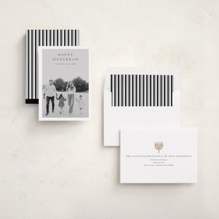 This is a onyx hanukkah cards with standard by Benita Crandall called the modernist printing on recycled smooth signature in standard