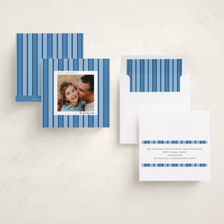 This is a cerulean hanukkah cards with standard by Morgan Kendall called newport printing on recycled smooth signature in standard