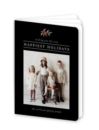 This is a ebony holiday booklette cards with standard by Chris Griffith called a holiday portrait printing on signature80 in booklette