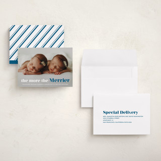 This is a night sky babys first christmas with standard by Liz Conley called a merry addition printing on recycled smooth signature in petite