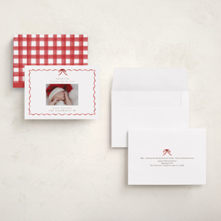 This is a crimson babys first christmas with standard by Grae called lovely holiday printing on recycled smooth signature in petite