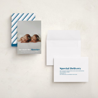 This is a night sky babys first christmas with standard by Liz Conley called a merry addition printing on recycled smooth signature in petite