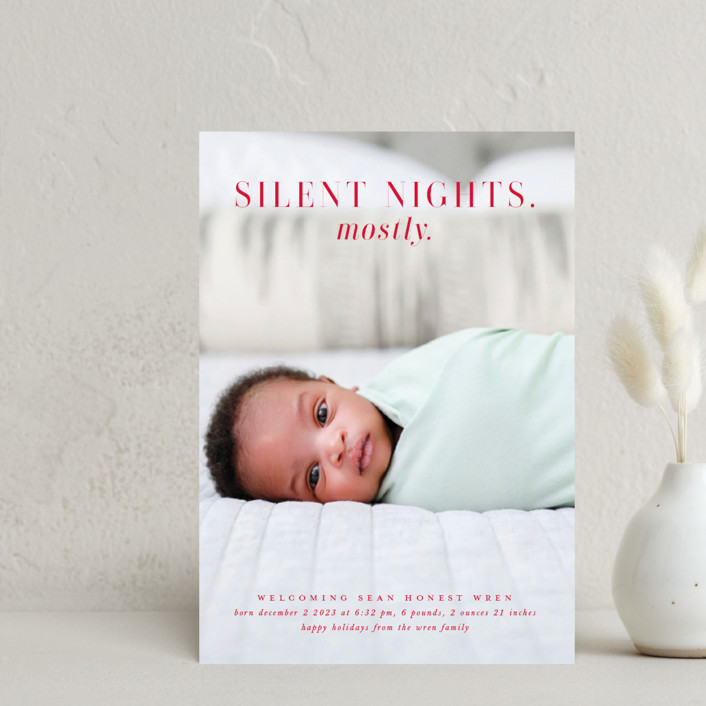 holiday birth announcements minted