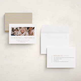 This is a snow babys first christmas with standard by Robert and Stella called counting those blessings printing on recycled smooth signature in petite