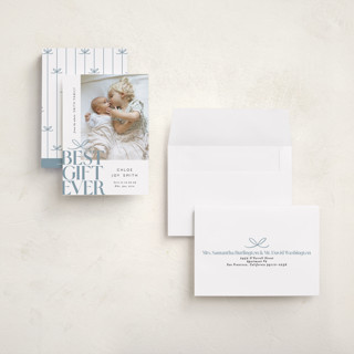 This is a frost babys first christmas with standard by Alethea and Ruth called best gift ever bow printing on recycled smooth signature in petite