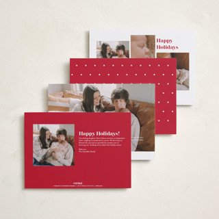 This is a snow babys first christmas with standard by Lori Wemple called even merrier. printing on recycled smooth signature in petite