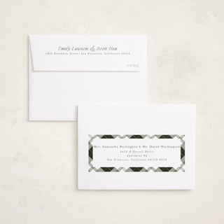 This is a forest babys first christmas with standard by Sarah Brown called little merriest printing on recycled smooth signature in petite