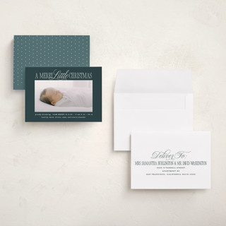 This is a frost babys first christmas with standard by Brooke Chandler called littlest christmas printing on recycled smooth signature in petite