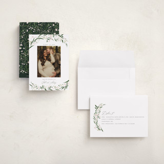 This is a snow babys first christmas with standard by Erin L. Wilson called aurelia printing on recycled smooth signature in petite