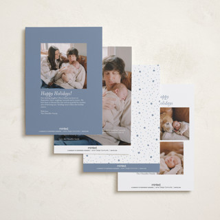 This is a powder babys first christmas with standard by Jenna Holcomb called our angel printing on recycled smooth signature in petite