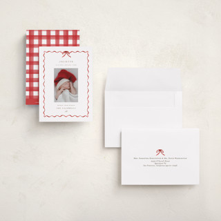 This is a crimson babys first christmas with standard by Grae called lovely holiday printing on recycled smooth signature in petite