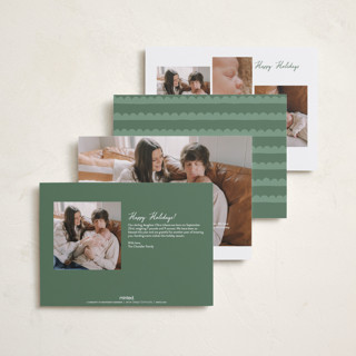 This is a holly babys first christmas with standard by Hooray Creative called merry scallop printing on recycled smooth signature in petite