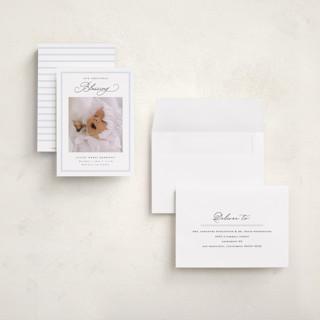 This is a sky babys first christmas with standard by Nicoletta Savod called christmas blessing printing on recycled smooth signature in petite