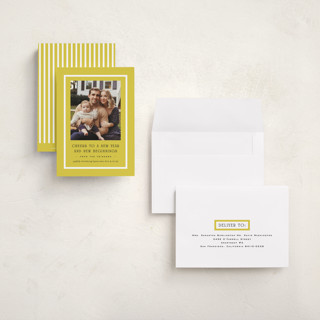 This is a citron babys first christmas with standard by Amy Kross called brighter side printing on recycled smooth signature in petite