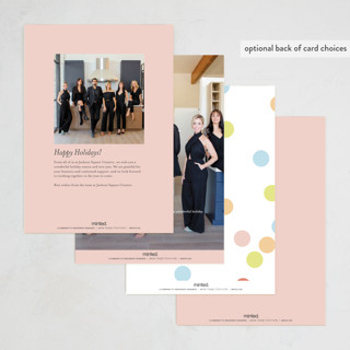 This is a candy business holiday cards with foil pressed by Ellen Schlegelmilch called confetti dots printing on signature in standard