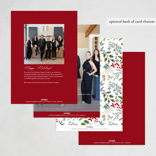 This is a candy cane business holiday cards with foil pressed by Susan Moyal called holiday bow printing on signature in standard