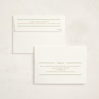 This is a chardonnay business holiday cards with foil pressed by Baumbirdy called pastel tree printing on signature in standard