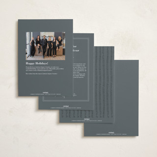 This is a coal business holiday cards with foil pressed by Hannah Williams called gilded hand drawn frame printing on signature in standard