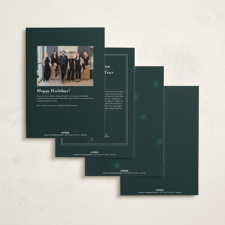 This is a evergreen business holiday cards with foil pressed by Lori Wemple called joy tree printing on signature in standard