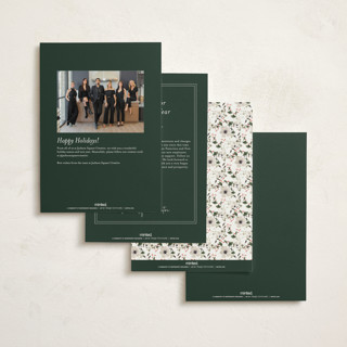 This is a evergreen business holiday cards with foil pressed by Itsy Belle Studio called botanical thank you printing on signature in standard