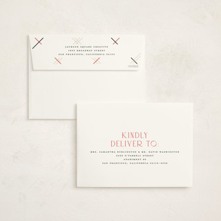 This is a evergreen business holiday cards with foil pressed by Carolyn Nicks called minimal plaid printing on signature in standard
