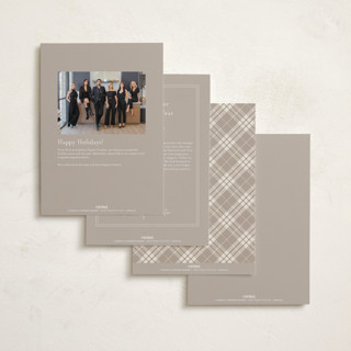 This is a snow business holiday cards with foil pressed by Robert and Stella called merry & grateful printing on recycled smooth signature in standard