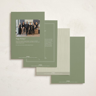 This is a evergreen business holiday cards with foil pressed by Chris Griffith called holiday bow tree printing on signature in standard