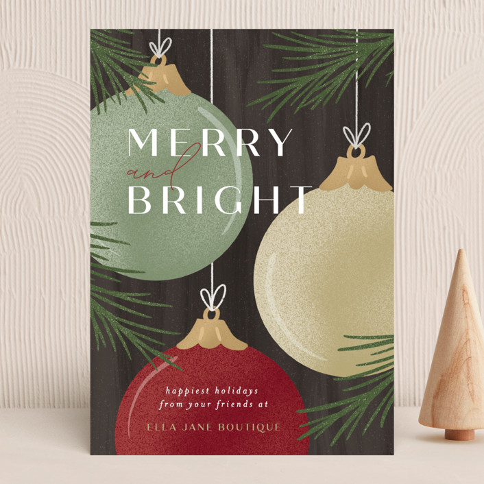 Ornaments Business Holiday Cards by Erin German Minted