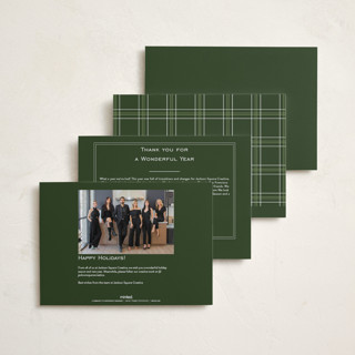 This is a spruce business holiday cards with standard by Owl and Toad called archway printing on recycled smooth signature in standard