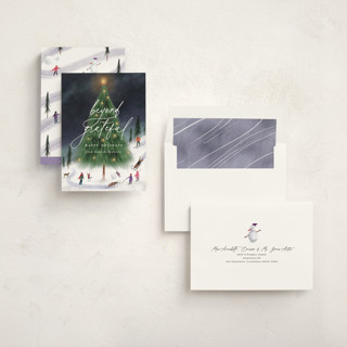 This is a jam business holiday cards with standard by Grae called majestic tree printing on signature in standard