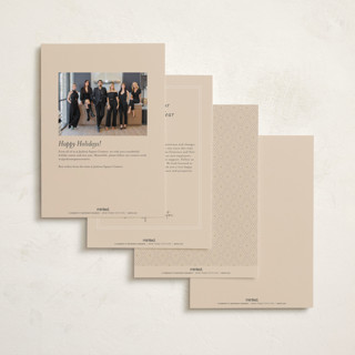 This is a vanilla business holiday cards with standard by Kamala Nahas called you made our year printing on recycled smooth signature in standard