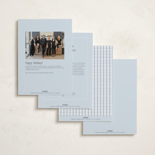 This is a powder business holiday cards with standard by Jenna Holcomb called aspen printing on signature in standard