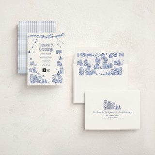 This is a powder business holiday cards with standard by Jenna Holcomb called aspen printing on signature in standard