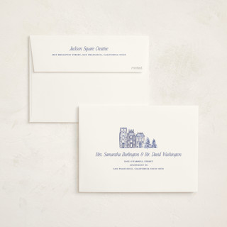 This is a powder business holiday cards with standard by Jenna Holcomb called aspen printing on signature in standard