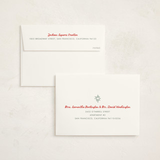 This is a winter rose business holiday cards with standard by Holly Whitcomb called vintage candlelit tree printing on signature in standard
