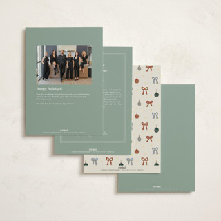 This is a winter mint business holiday cards with standard by Cass Loh called candlelit christmas printing on signature in standard