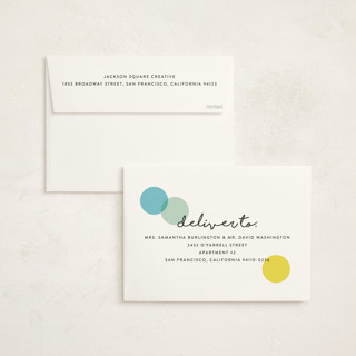 This is a rainbow business holiday cards with standard by Morgan Kendall called confetti printing on signature in standard