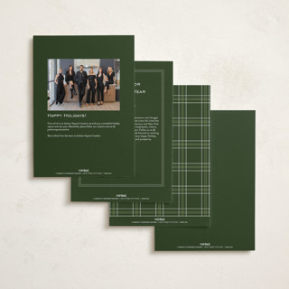 This is a spruce business holiday cards with standard by Owl and Toad called archway printing on recycled smooth signature in standard