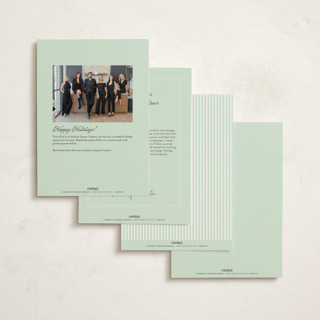 This is a wintergreen business holiday cards with standard by Erika Firm called lobby bow tree printing on signature in standard